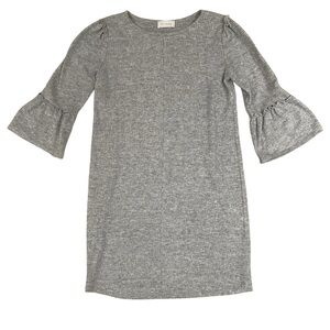 Ces Femme Grey Bell Sleeve Knee length Dress size Medium